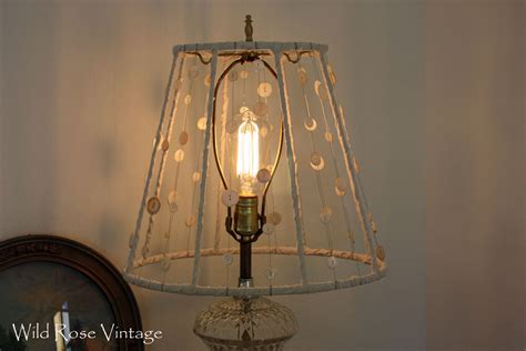 Wild Rose Vintage: Vintage Button Lamp Shade DIY