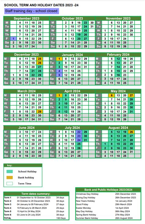 Term Dates - St Michael's C of E Primary School