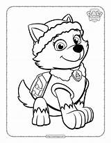 Everest Coloring Page Paw Patrol And Badge Badges  sketch template