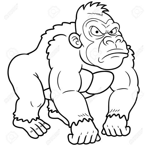 Gorilla Clipart Black And White | Free download on ClipArtMag