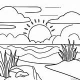 Bright Orange Sunset Coloring Page 14401 11335 sketch template