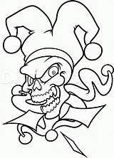 Evil Killer Clown Tattoo Drawings Sketch Coloring Page sketch template