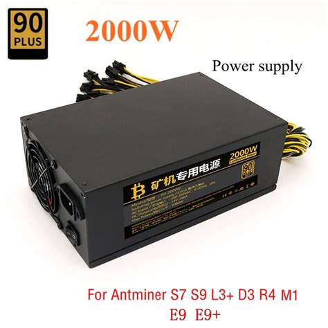 Antminer D3 2000W Server power supply mining rig psu for antminer S9 S7 L3+ D3 R4 E9 E9+ miner ...