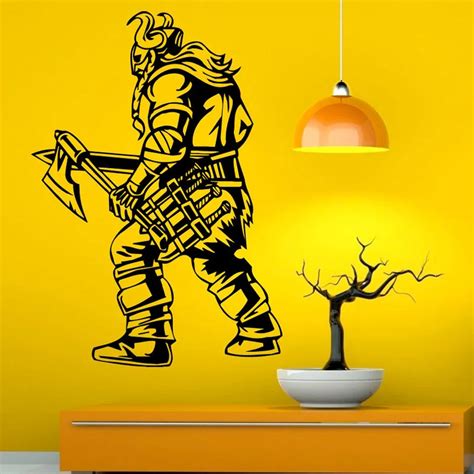 New arrival Northman Warrior Viking Wall Stickers Removable Waterproof ...