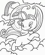 Happy Neopets sketch template