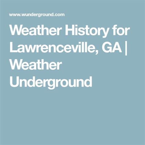 Weather History for Lawrenceville, GA | Weather Underground | Weather ...