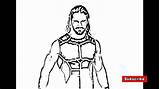 Seth Rollins Wwe Coloring Pages Sketch Page sketch template