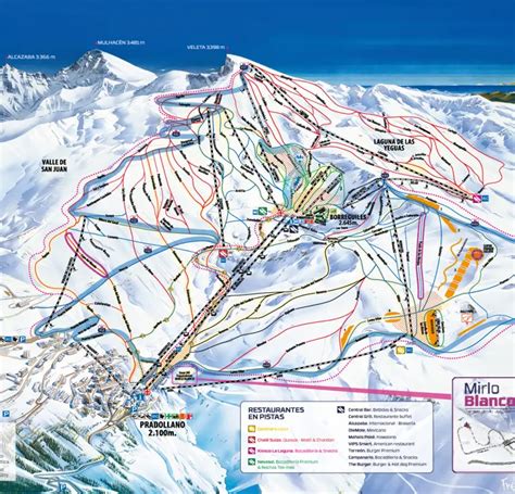 Sierra Nevada Ski Map - Carlye Albertina