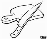 Colorir Cuchillo Pisau Messer Kartun Faca Ausmalbilder Sketch Coloring Page sketch template