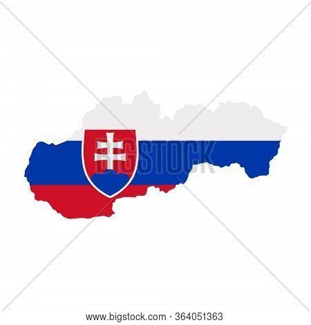 Slovakia Flag Map. Image & Photo (Free Trial) | Bigstock