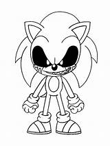 Sonic EXE coloring pages sketch template