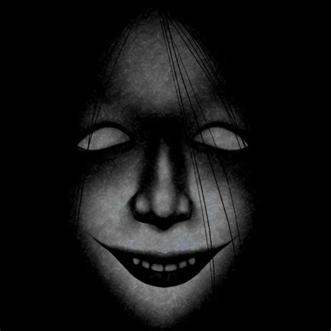 Creepy Face in the Dark | Japanese Horror Art