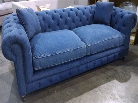 Architecture Stylish Denim Sofa Within Furnitures Awesome Oxford 100 Blue In Idea 2 Ergonomic ...