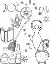 Wiccan Pagan Coloring Pages For Adults Sketch Page sketch template