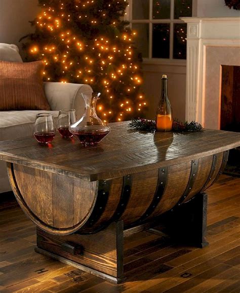 80 Rustic Coffee Table Ideas | Barrel coffee table, Barrel table, Wine barrel furniture