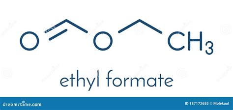 Ethyl Formate Ethyl Methanoate Molecule. Skeletal Formula. Stock Vector ...