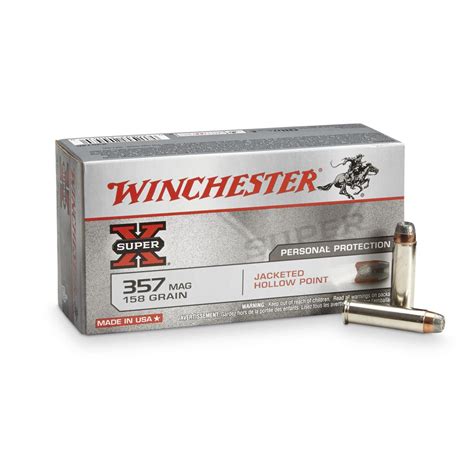 Winchester Super-X Handgun .357 Magnum 158 Grain JHP 50 rounds - 13954 ...