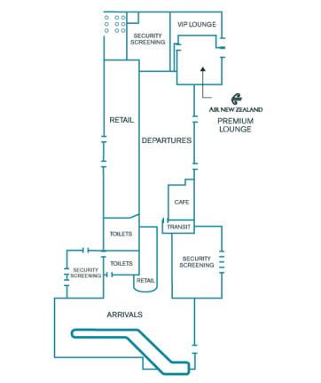 라로통가 국제선 라운지 지도 - 국제선 라운지 - 에어뉴질랜드 라운지 - 공항에서 - 경험 | 에어뉴질랜드 한국