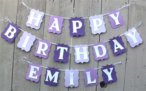 Happy Birthday Banner Birthday banner Personalized name