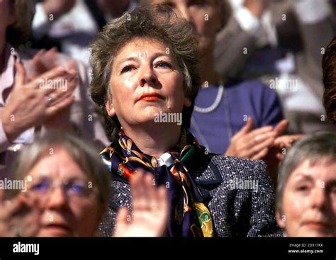 Shadow Chancellor Michael Portillo's wife Carolyn applauds his speech ...