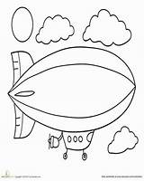 Airship Coloring Pages sketch template
