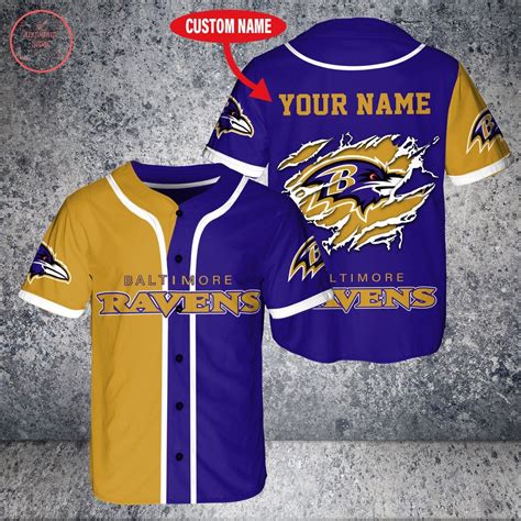 Buy Custom Name NFL Baltimore Ravens Baseball Jersey – Meteew