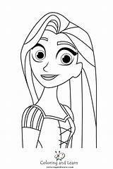 Rapunzel Coloring Pages FREE 2025  And Learn sketch template