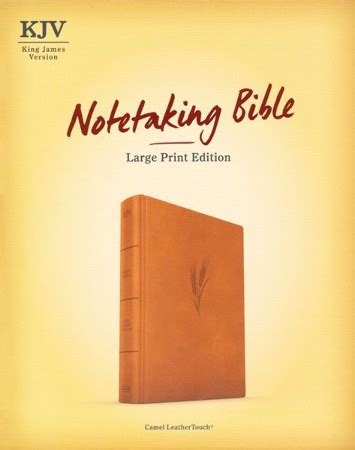 KJV Notetaking Bible, Large Print Edition, Camel Soft Imitation Leather: Holman Bible Publishers ...