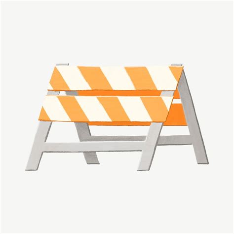 Traffic barrier illustration, design element | Premium PSD Illustration - rawpixel