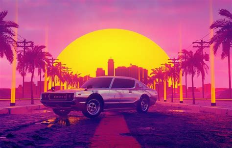 Retro Car Sunset Wallpapers - Wallpaper Cave