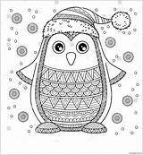 Merry Christmas Jolly Penguin Coloring Page  Free Printable Pages sketch template