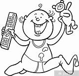 Poster boy With remote Control And Teddy Bear For coloring Book  PIXERSUK sketch template