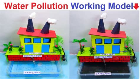 water pollution working model making + air pollution science exhibition project | DIY pandit ...