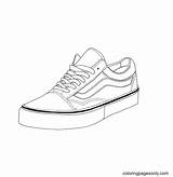 Vans Shoe Coloring Page  Free Printable Pages sketch template