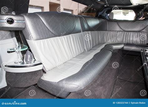 A Grey and Black Interior Limo Car Stock Photo - Image of interior, auto: 128323744