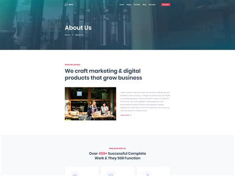 Agency About Us Page for Dyno Html Template by Vladlen Beilik on Dribbble