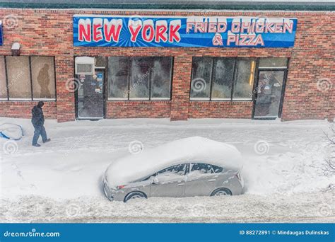 BOSTON, MASSACHUSETTS - JANUARY 03, 2014: Snow Storm in Boston. Editorial Photo - Image of ...