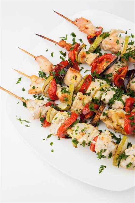 Chicken kebab on skewers stock image. Image of skewer - 21146503