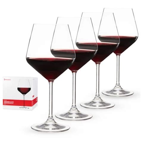 Spiegelau Style Burgundy Wine Glasses, Set Of 4, Made Lead-free Crystal ...