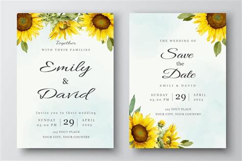 Sunflower Themed Wedding Invitations | Best Flower Site