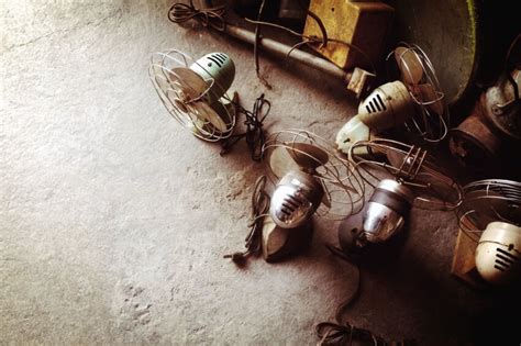 Free picture: propeller, air, cool, old, metal, electric fans, retro, technology