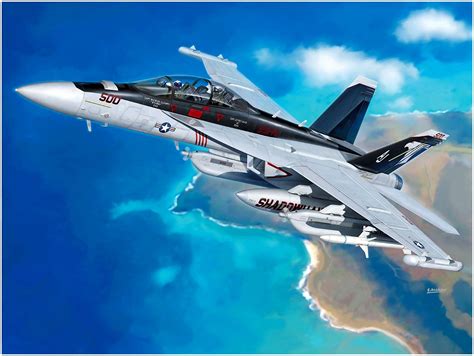 Boeing EA-18G Growler (T. Hoshino, Hasegawa box art) Jet Aircraft, Aircraft Art, Aircraft Design ...