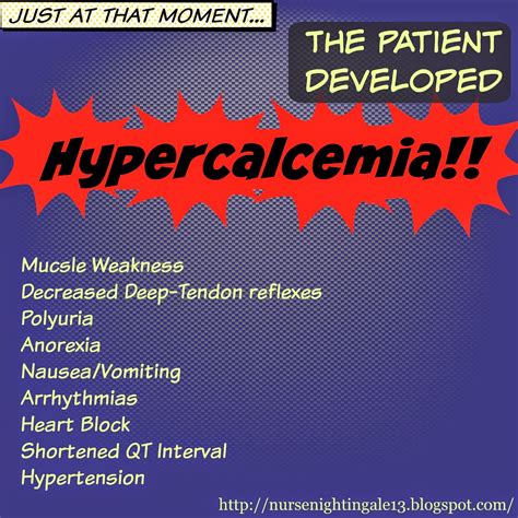 Nurse Nightingale: Hypercalcemia: Signs & Symptoms, Causes, and Treatment of excessive serum ...