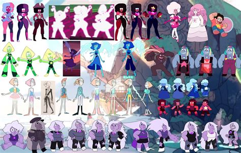 Every form the crystal gems have had so far : r/stevenuniverse