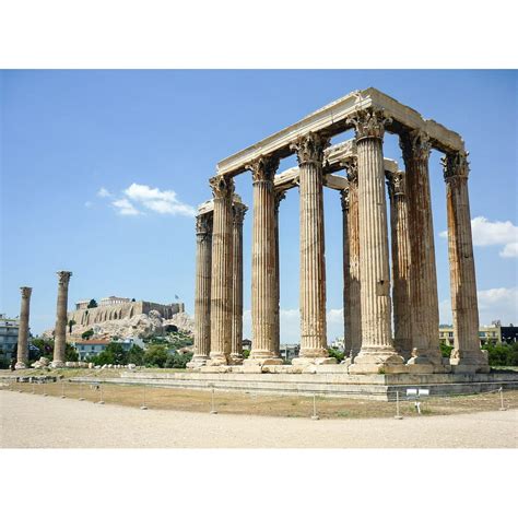 Athens Greece Ancient Architecture Greek Temple-20 Inch By 30 Inch Laminated Poster With Bright ...