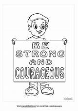 Free Be Strong And Courageous Coloring Page  Printables sketch template