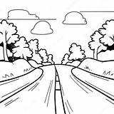 Blank Road Coloring Page 72084 57067 sketch template