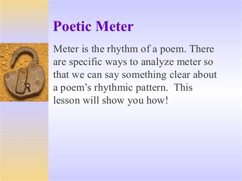 Poetry and Meter