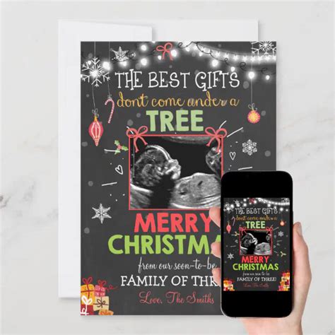 Christmas pregnancy ultrasound announcement | Zazzle