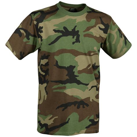 HELIKON ARMY TACTICAL TOP MILITARY T-SHIRT PAINTBALL AIRSOFT US WOODLAND CAMO | eBay